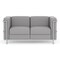 Officesource Madison Collection Loveseat with Chrome Exposed Frame OSRL3025PGR - alternate 4